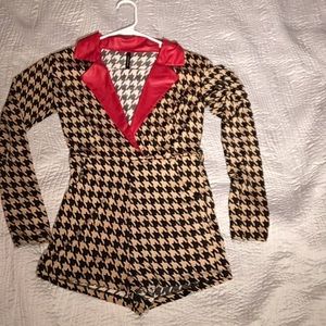 Brown and black printed Romper !!!